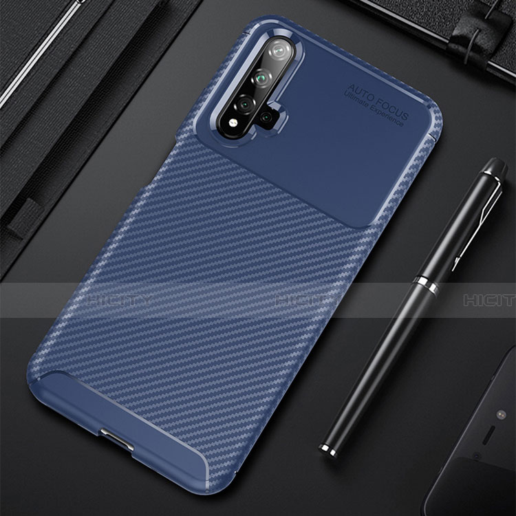 Funda Silicona Carcasa Goma Twill para Huawei Honor 20 Azul