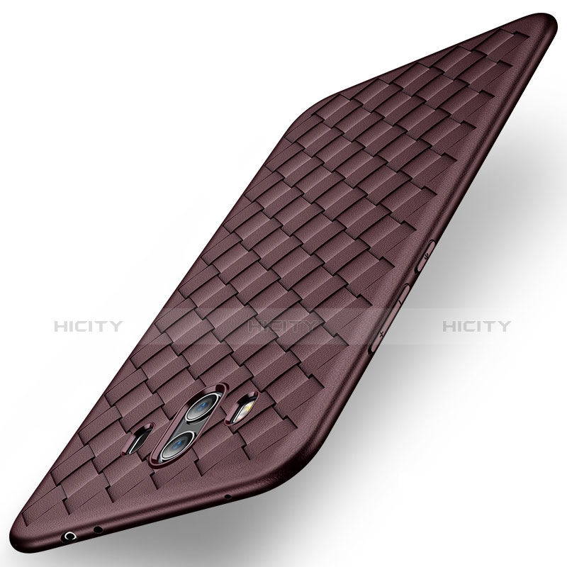 Funda Silicona Carcasa Goma Twill para Huawei Mate 10 Marron