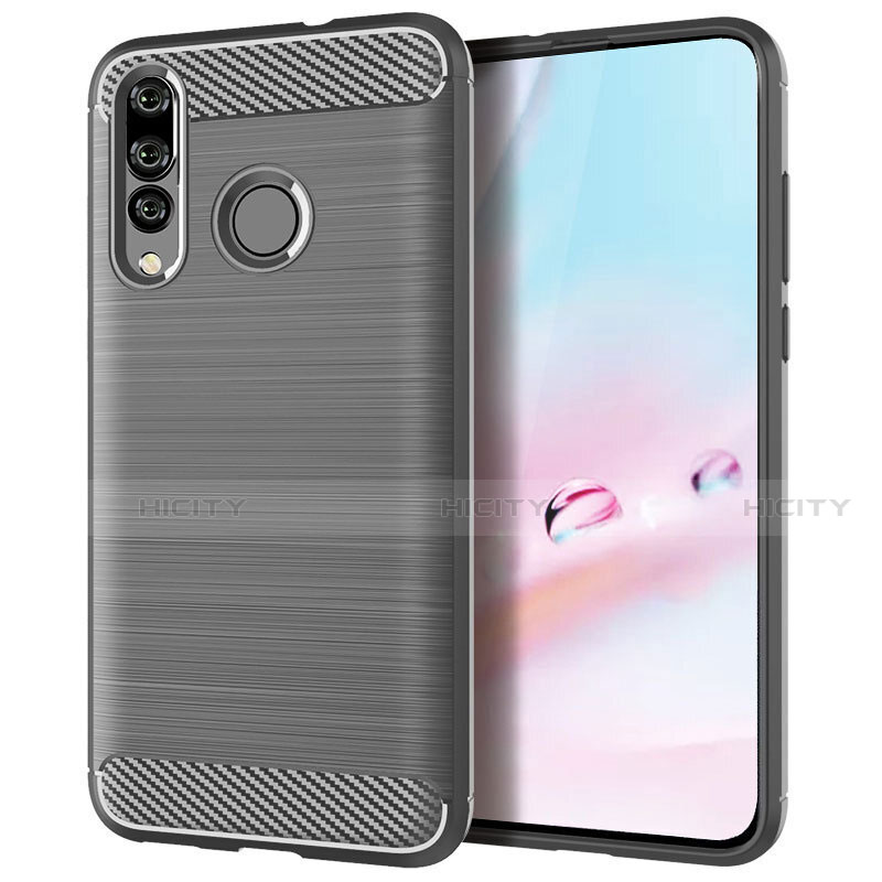 Funda Silicona Carcasa Goma Twill para Huawei Nova 4e Gris