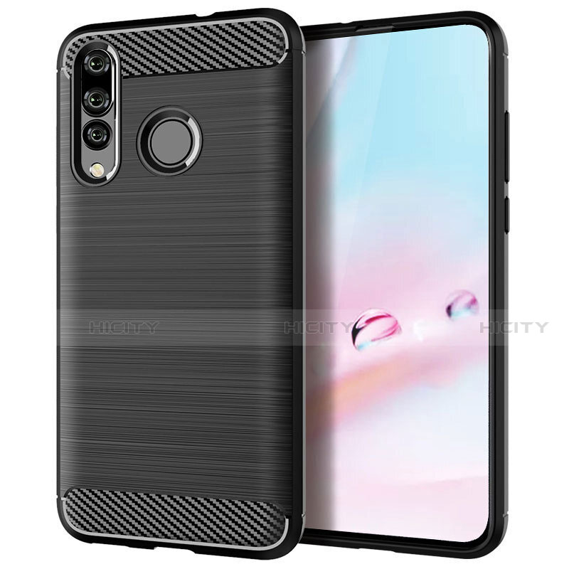 Funda Silicona Carcasa Goma Twill para Huawei Nova 4e Negro