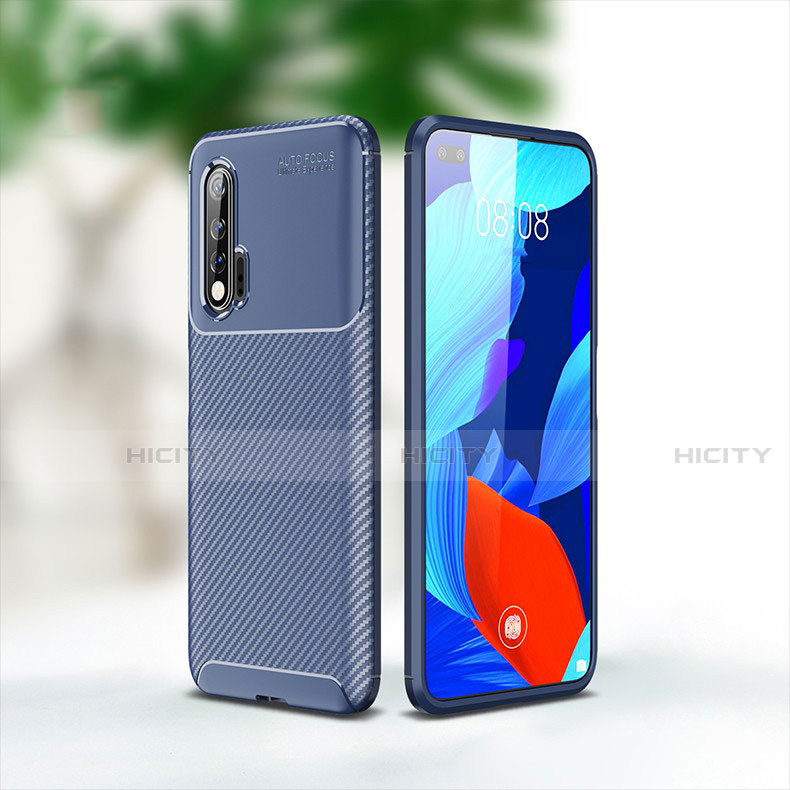 Funda Silicona Carcasa Goma Twill para Huawei Nova 6 5G Azul