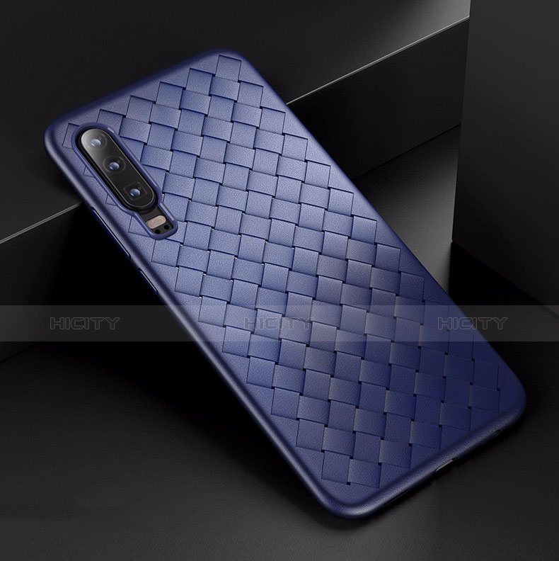 Funda Silicona Carcasa Goma Twill para Huawei P30 Azul