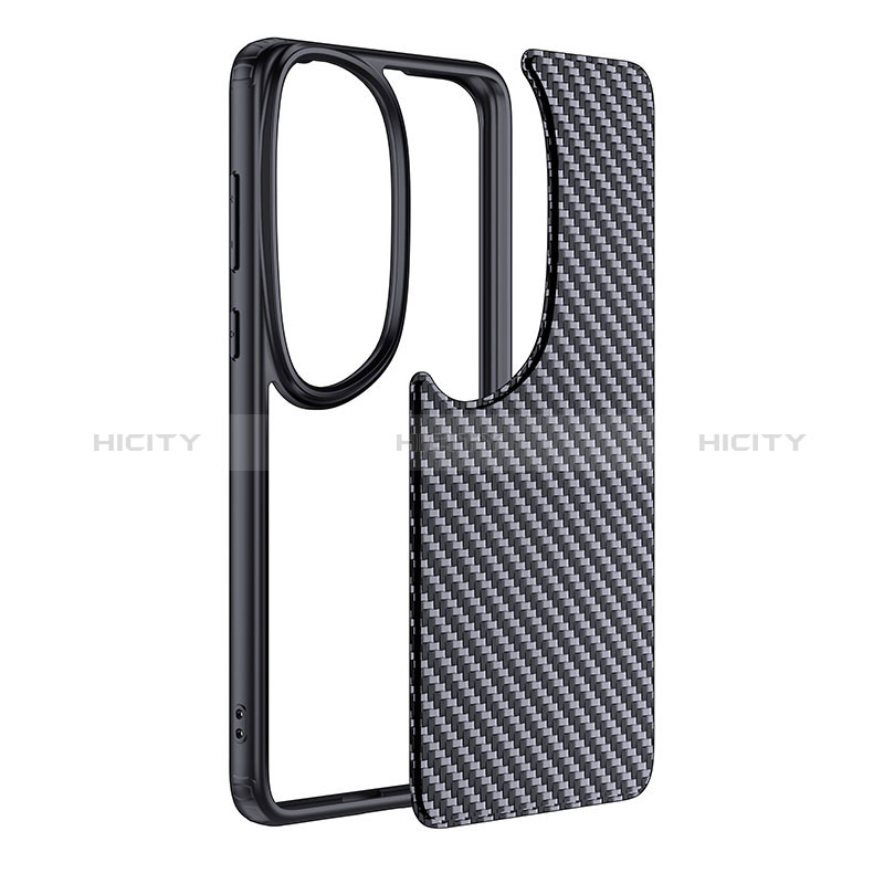 Funda Silicona Carcasa Goma Twill para Huawei P60 Art Negro