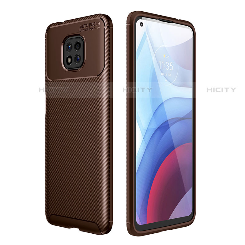 Funda Silicona Carcasa Goma Twill para Motorola Moto G Power (2021) Marron