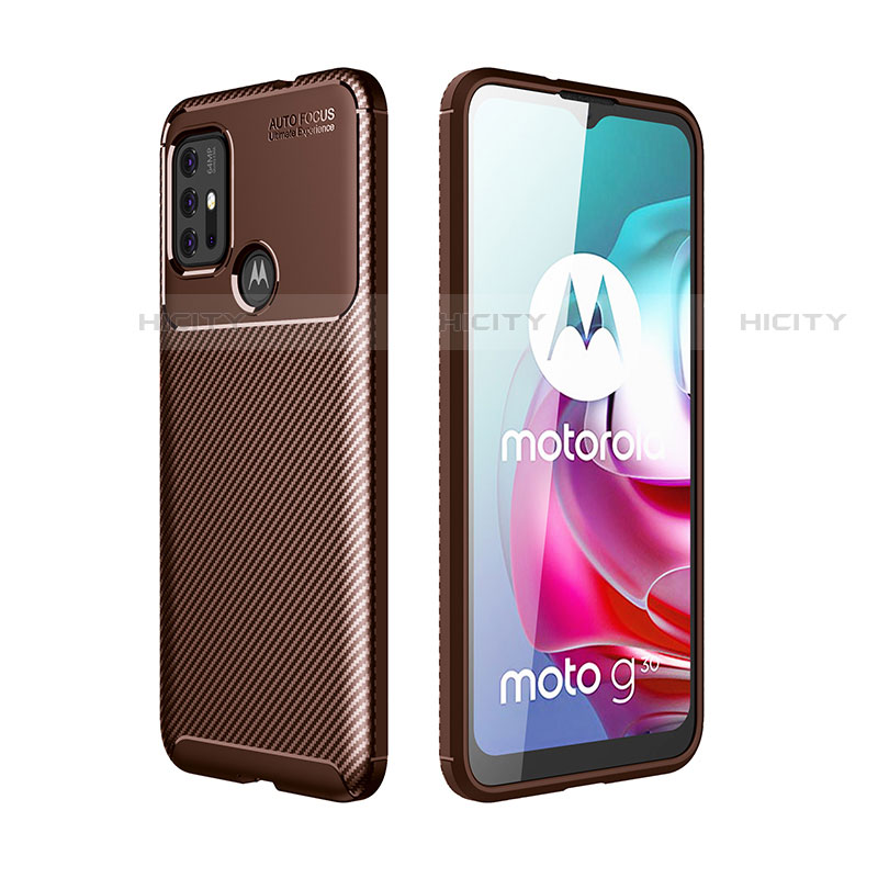 Funda Silicona Carcasa Goma Twill para Motorola Moto G20 Marron