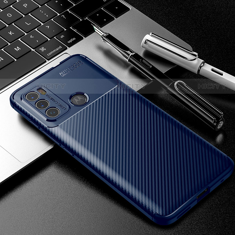 Funda Silicona Carcasa Goma Twill para Motorola Moto G40 Fusion Azul