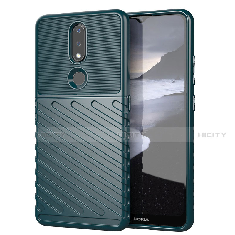 Funda Silicona Carcasa Goma Twill para Nokia 2.4 Verde