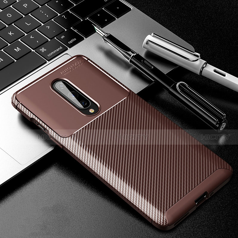 Funda Silicona Carcasa Goma Twill para OnePlus 8 Marron