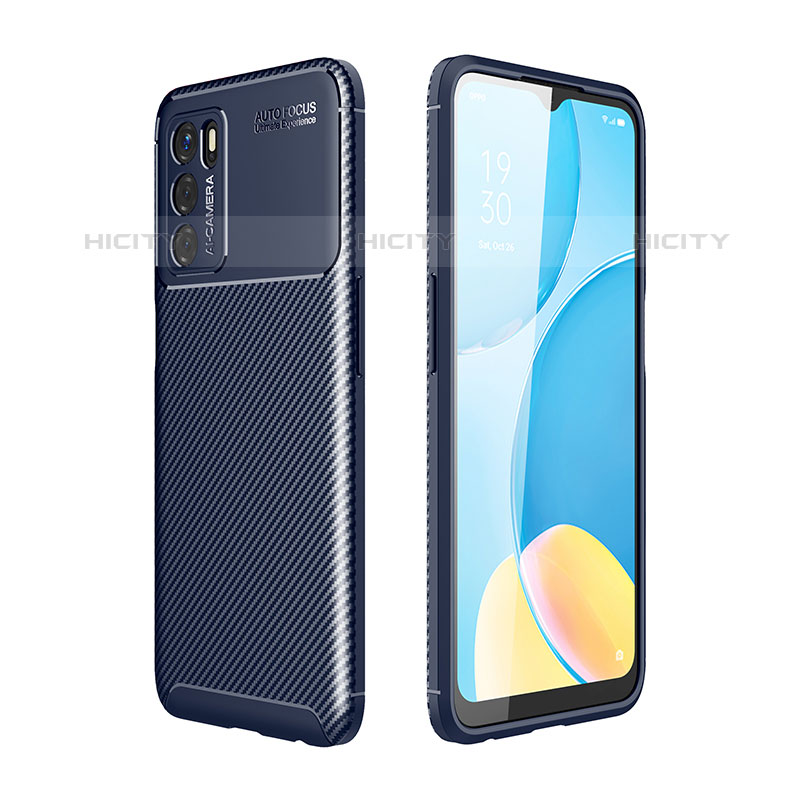 Funda Silicona Carcasa Goma Twill para Oppo A16s Azul