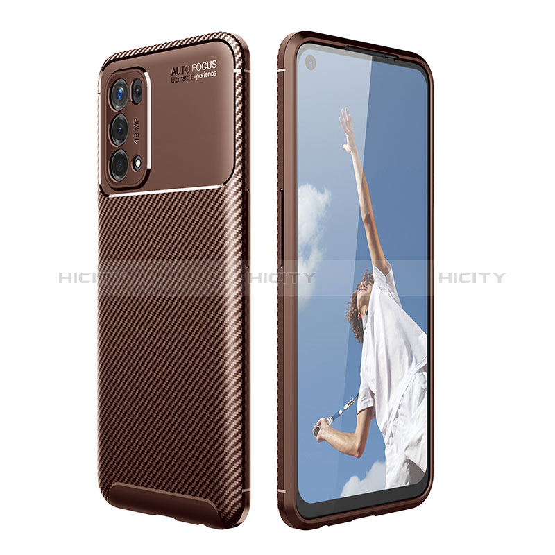 Funda Silicona Carcasa Goma Twill para Oppo A54 5G Marron