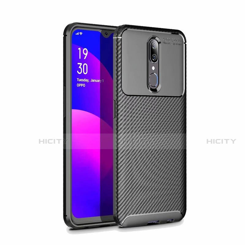 Funda Silicona Carcasa Goma Twill para Oppo A9 Negro