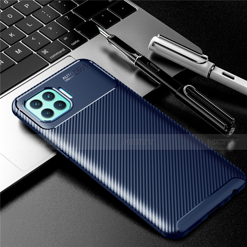 Funda Silicona Carcasa Goma Twill para Oppo A93 Azul