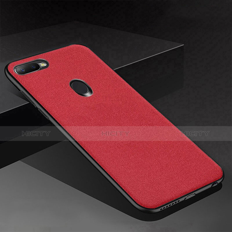 Funda Silicona Carcasa Goma Twill para Oppo AX7 Rojo