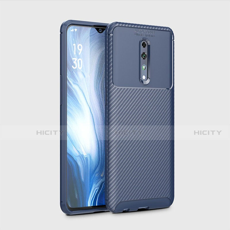 Funda Silicona Carcasa Goma Twill para Oppo Reno Z Azul