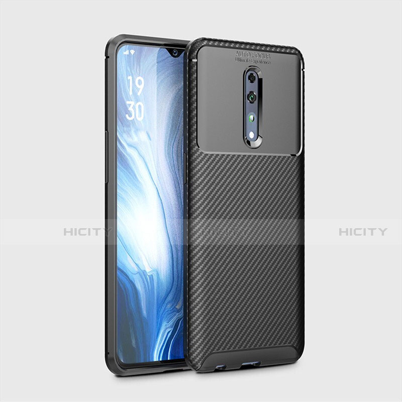 Funda Silicona Carcasa Goma Twill para Oppo Reno Z Negro