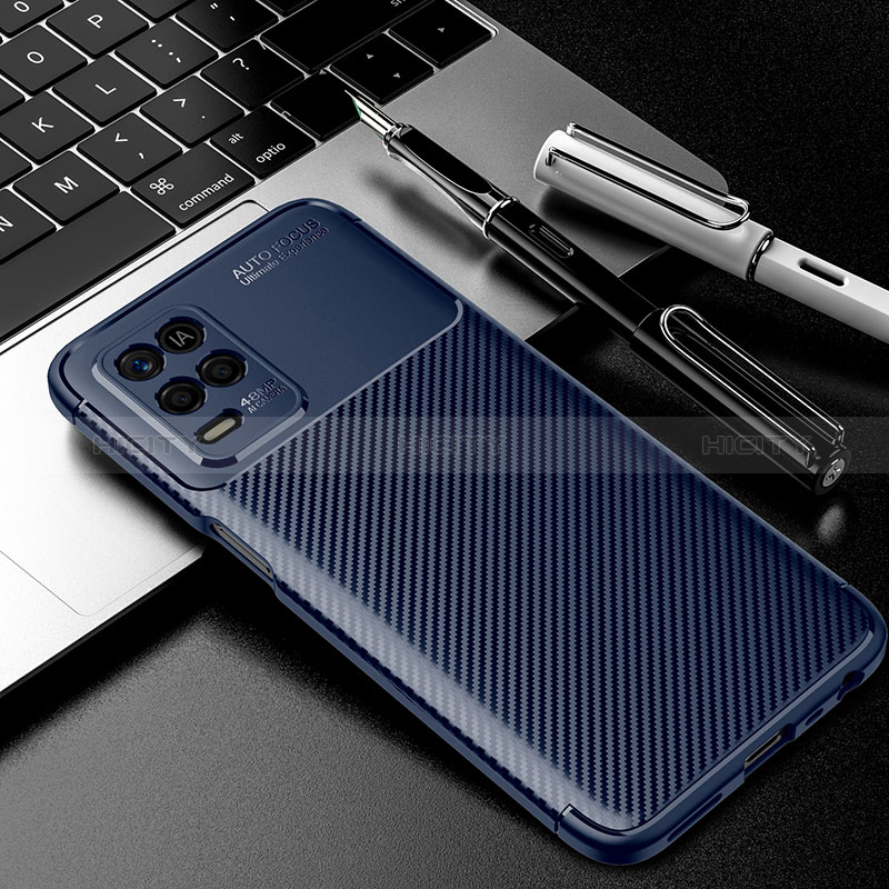 Funda Silicona Carcasa Goma Twill para Realme Q3i 5G Azul