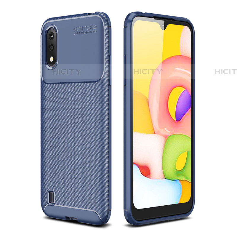 Funda Silicona Carcasa Goma Twill para Samsung Galaxy A01 SM-A015 Azul