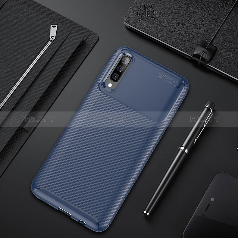 Funda Silicona Carcasa Goma Twill para Samsung Galaxy A50S Azul