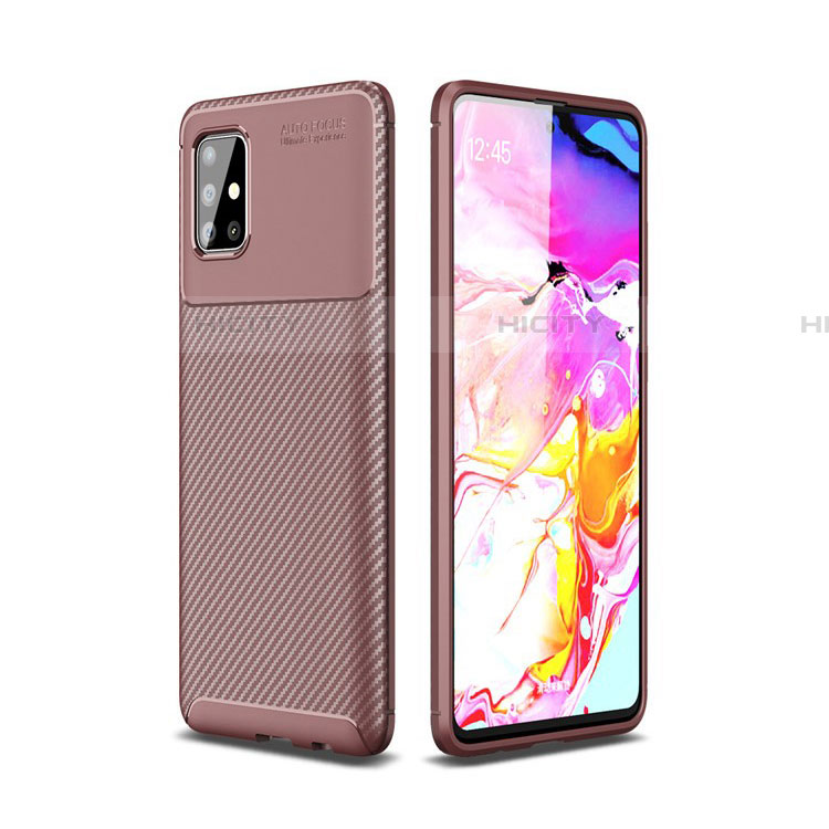 Funda Silicona Carcasa Goma Twill para Samsung Galaxy A51 5G Marron