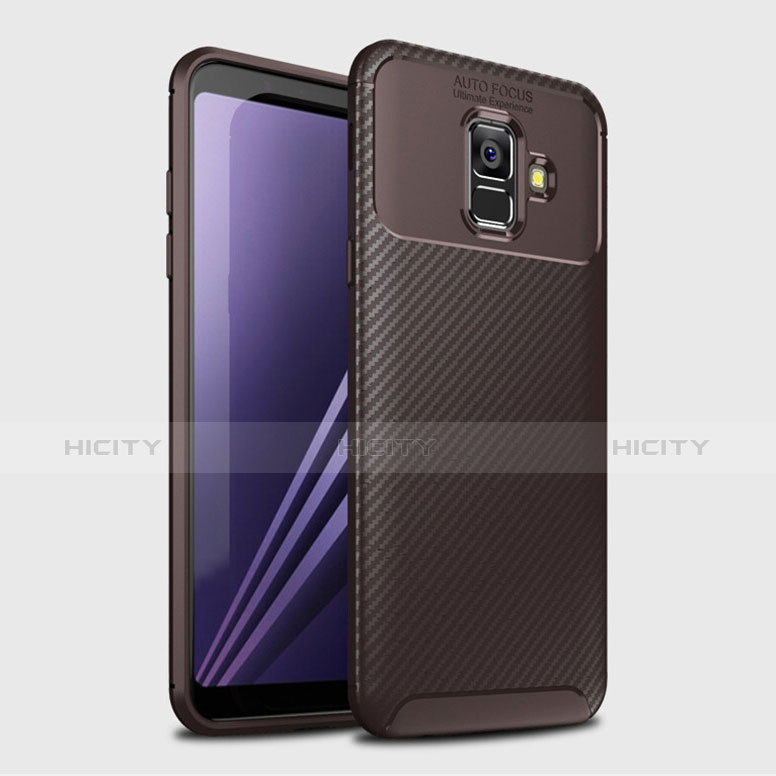 Funda Silicona Carcasa Goma Twill para Samsung Galaxy A6 (2018) Dual SIM Marron