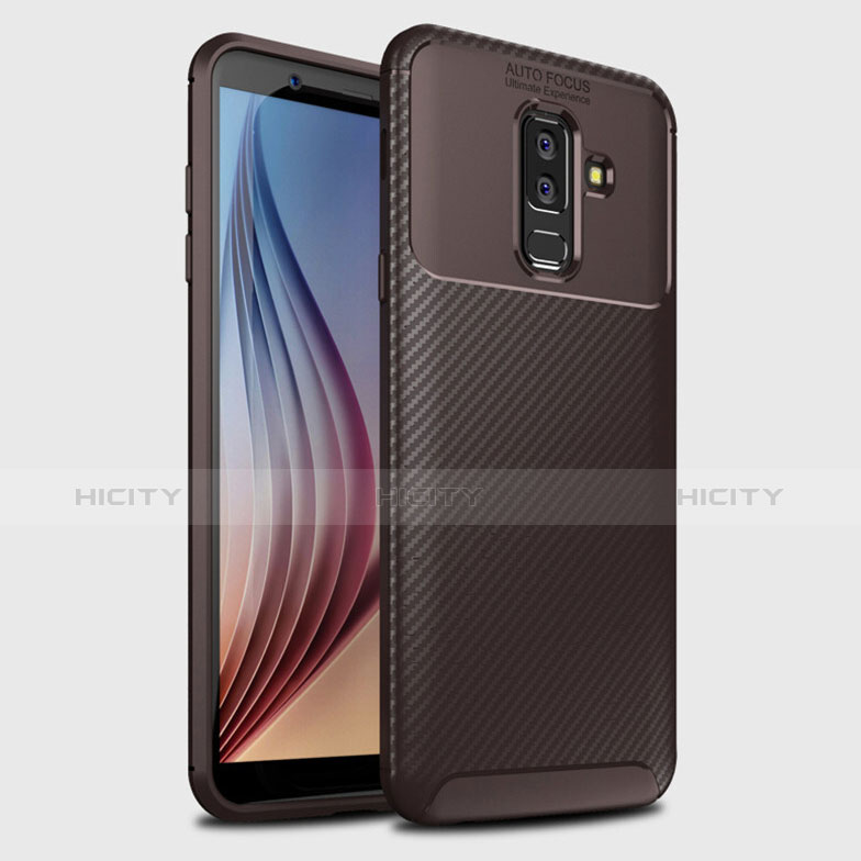 Funda Silicona Carcasa Goma Twill para Samsung Galaxy A6 Plus (2018) Marron