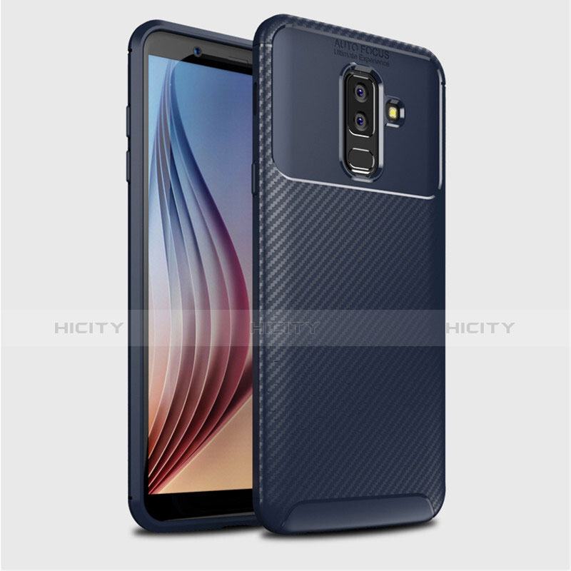 Funda Silicona Carcasa Goma Twill para Samsung Galaxy A6 Plus Azul