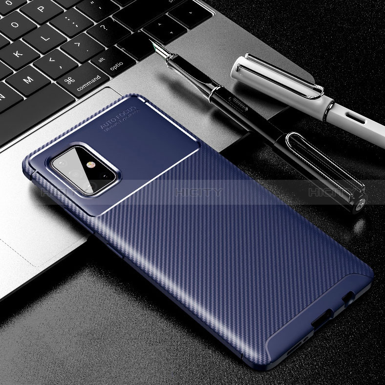 Funda Silicona Carcasa Goma Twill para Samsung Galaxy A71 4G A715 Azul