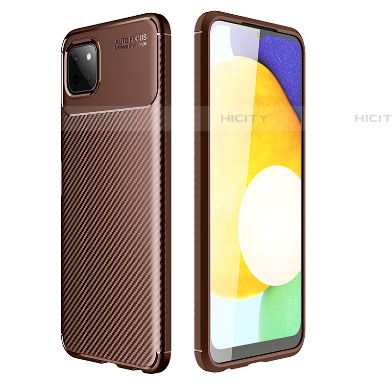 Funda Silicona Carcasa Goma Twill para Samsung Galaxy F42 5G Marron