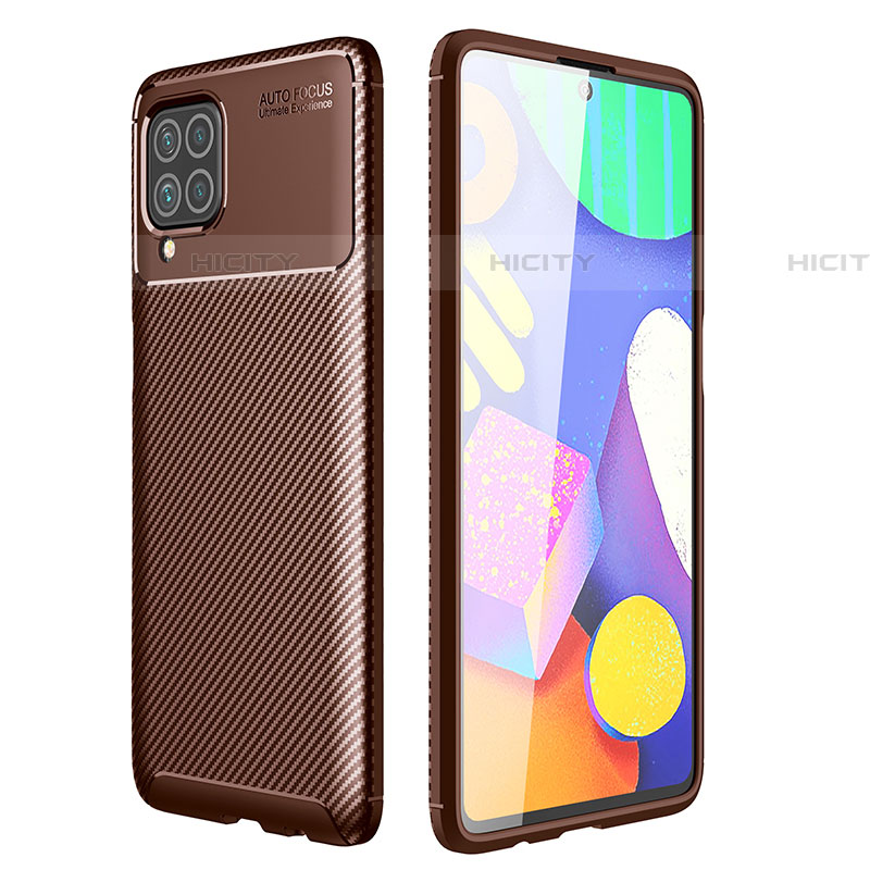 Funda Silicona Carcasa Goma Twill para Samsung Galaxy F62 5G Marron