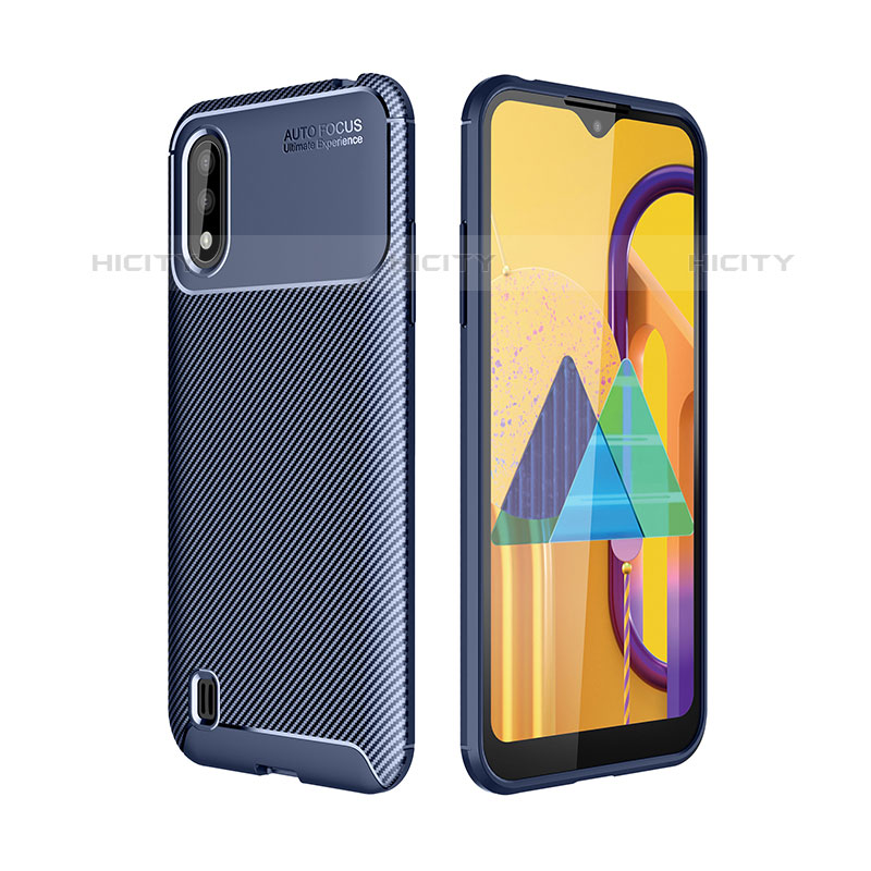 Funda Silicona Carcasa Goma Twill para Samsung Galaxy M01 Azul