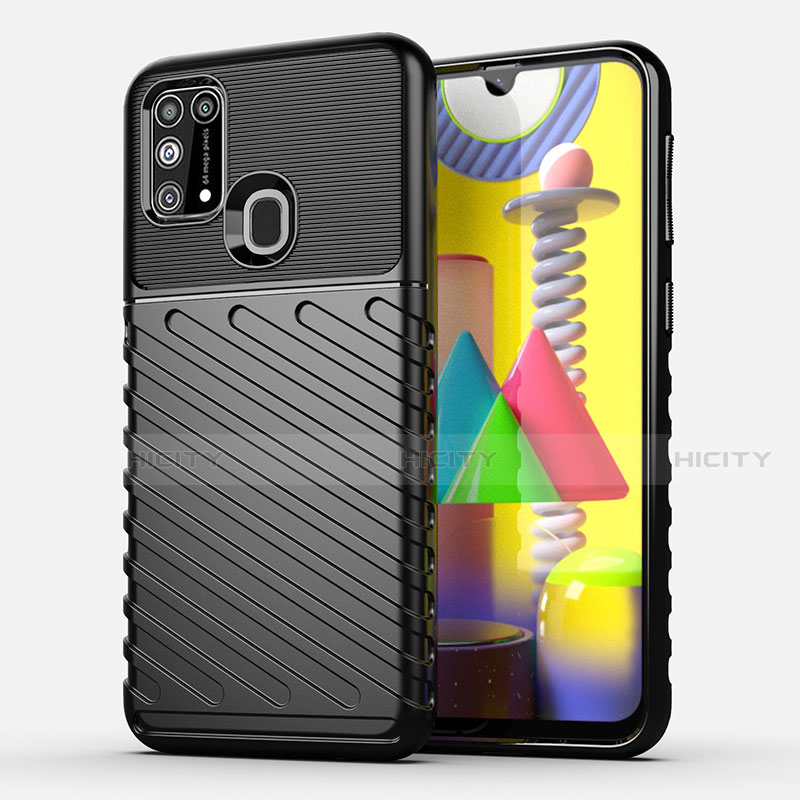 Funda Silicona Carcasa Goma Twill para Samsung Galaxy M21s Negro