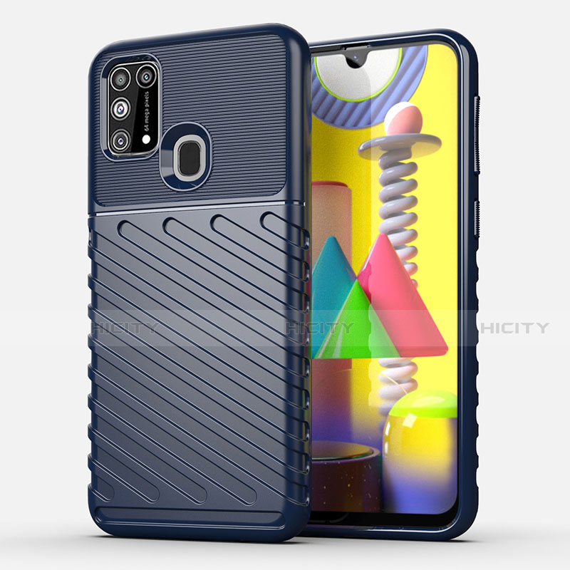 Funda Silicona Carcasa Goma Twill para Samsung Galaxy M31 Azul