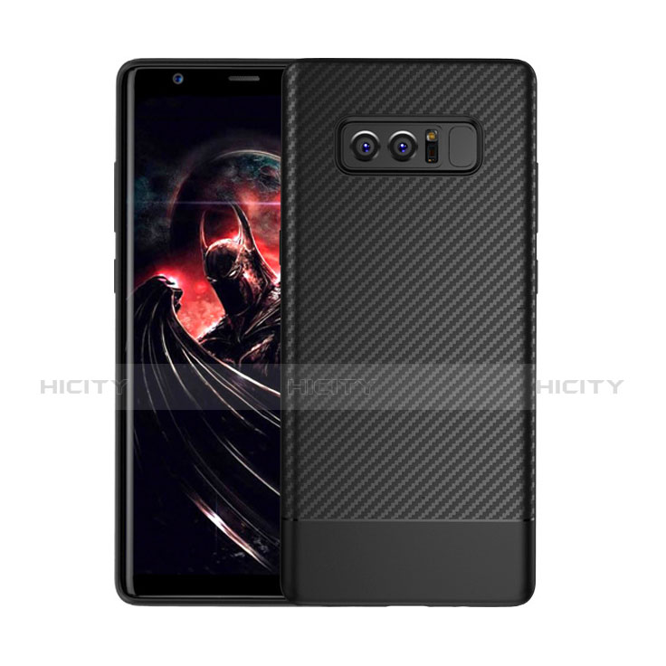 Funda Silicona Carcasa Goma Twill para Samsung Galaxy Note 8 Duos N950F Negro