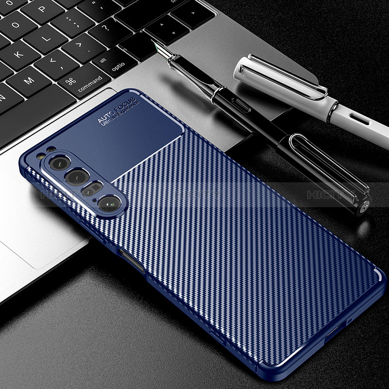 Funda Silicona Carcasa Goma Twill para Sony Xperia 1 IV Azul