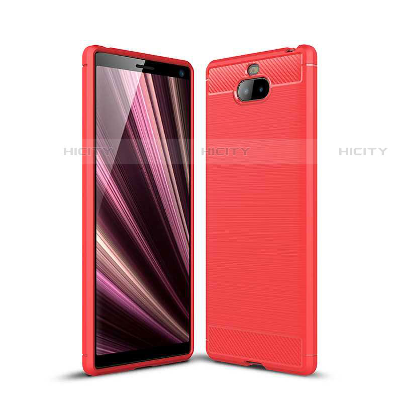 Funda Silicona Carcasa Goma Twill para Sony Xperia 10 Rojo