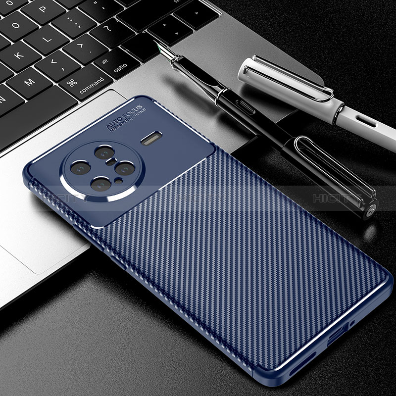 Funda Silicona Carcasa Goma Twill para Vivo X Note Azul