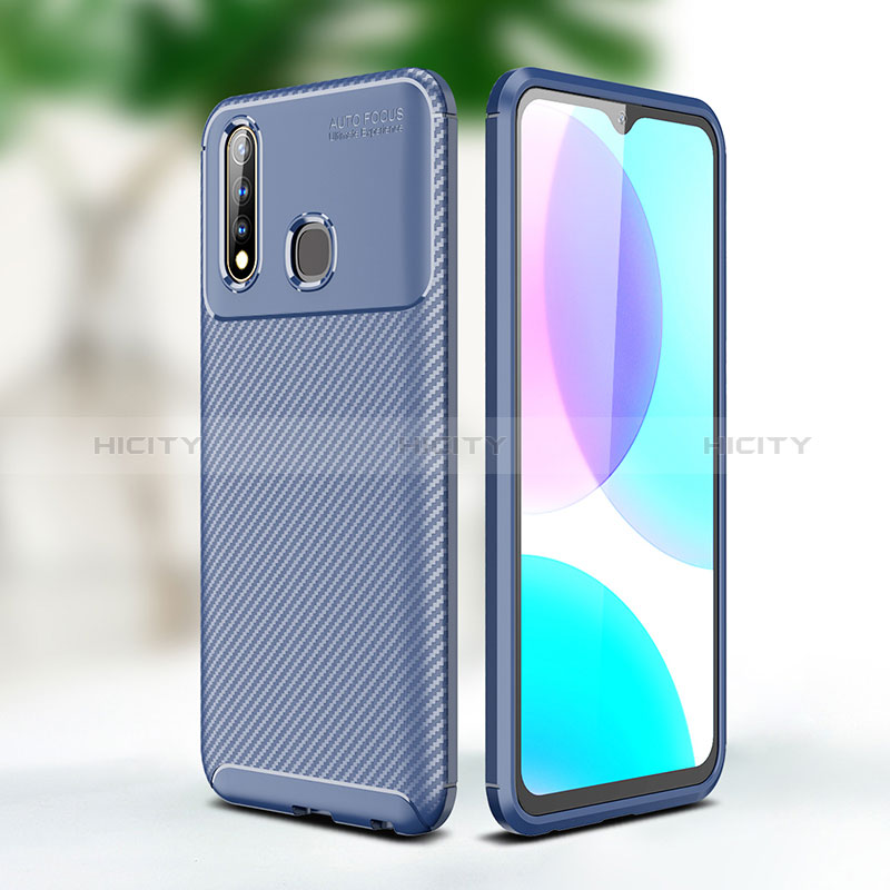 Funda Silicona Carcasa Goma Twill para Vivo Y19 Azul