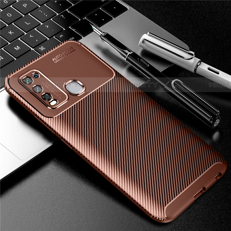 Funda Silicona Carcasa Goma Twill para Vivo Y50 Marron