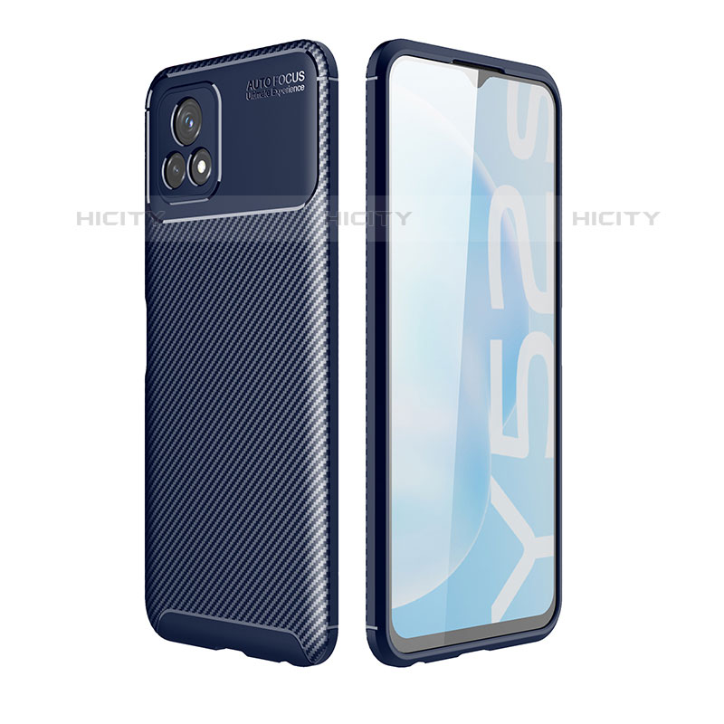 Funda Silicona Carcasa Goma Twill para Vivo Y54s 5G Azul