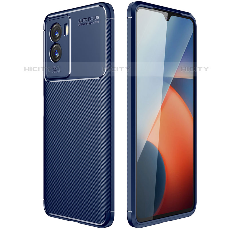 Funda Silicona Carcasa Goma Twill para Vivo Y72t Azul