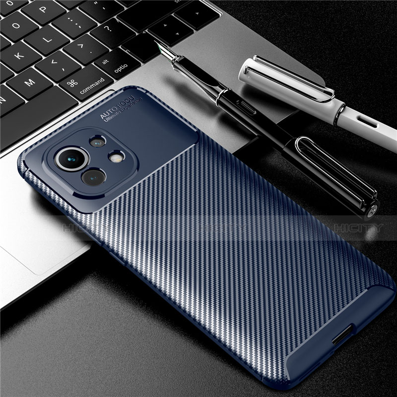 Funda Silicona Carcasa Goma Twill para Xiaomi Mi 11 5G Azul