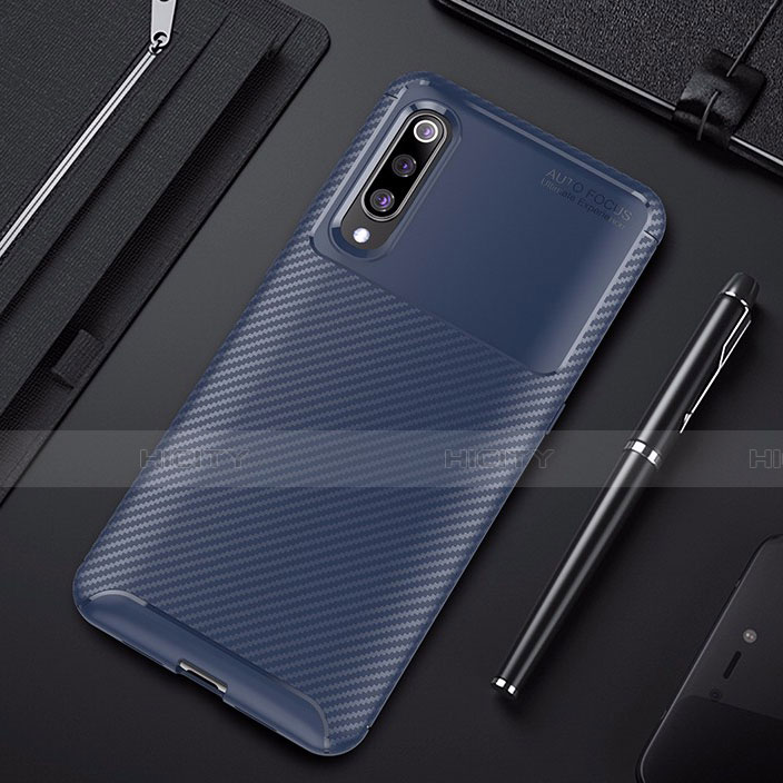 Funda Silicona Carcasa Goma Twill para Xiaomi Mi 9 Lite Azul