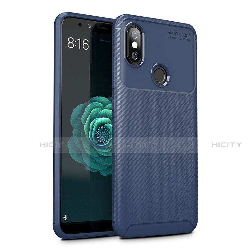 Funda Silicona Carcasa Goma Twill para Xiaomi Mi A2 Lite Azul