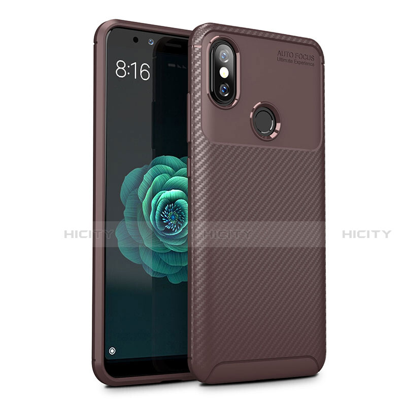 Funda Silicona Carcasa Goma Twill para Xiaomi Mi A2 Lite Marron