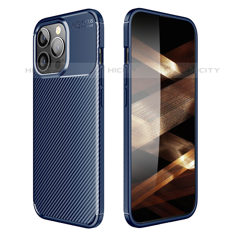 Funda Silicona Carcasa Goma Twill S01 para Apple iPhone 15 Pro Azul