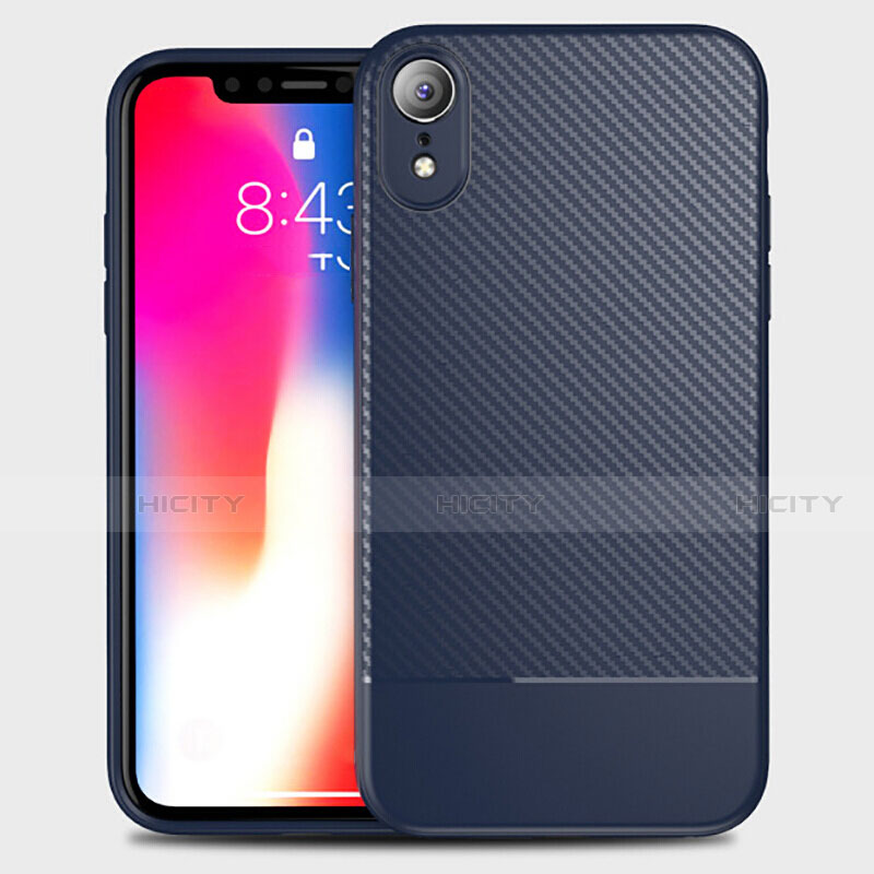 Funda Silicona Carcasa Goma Twill S01 para Apple iPhone XR Azul