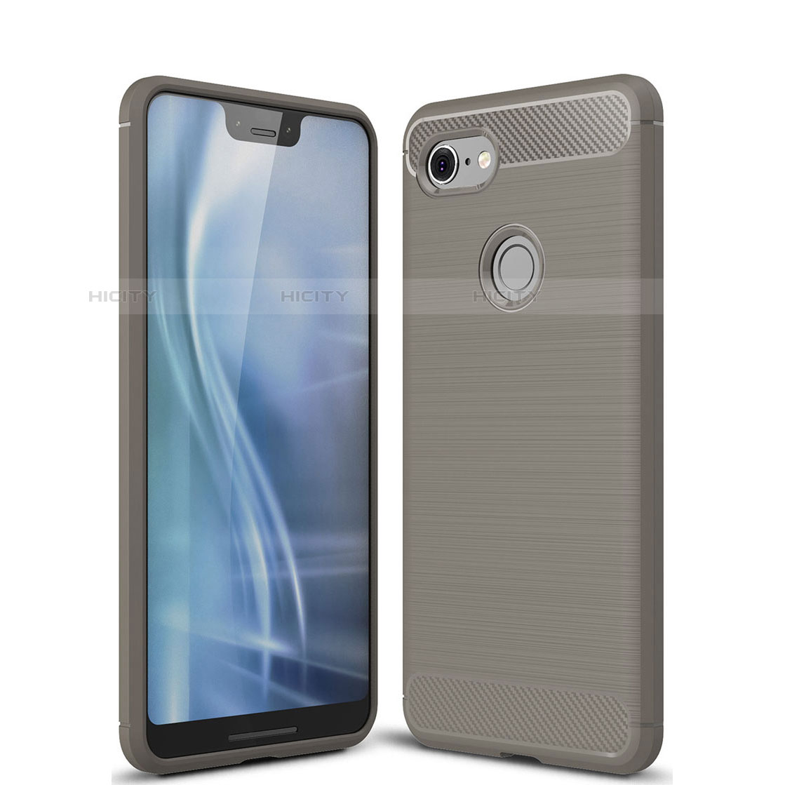 Funda Silicona Carcasa Goma Twill S01 para Google Pixel 3 XL Gris