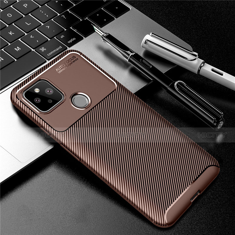 Funda Silicona Carcasa Goma Twill S01 para Google Pixel 4a 5G Marron