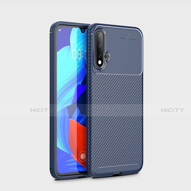 Funda Silicona Carcasa Goma Twill S01 para Huawei Nova 5 Azul