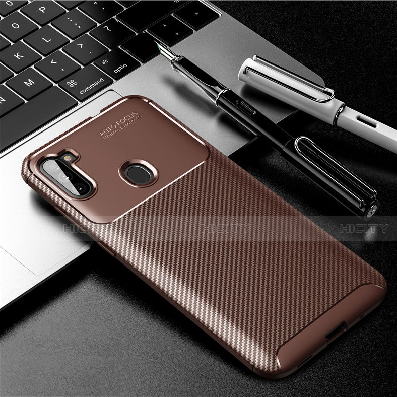 Funda Silicona Carcasa Goma Twill S01 para Samsung Galaxy A11 Marron